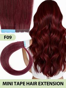 Mini Tape-In Hair Extensions, Real Human Hair, Colorful Invisible Tape-In Hair Extensions, Highlight Color, Party Hair Accessories, Ready To Wear, No Glue Needed, Suitable For Holidays, Festivals, School Supplies, Parties, Weddings, Daily Wear, Suitable For All Women, Girls, Brides - Multicolor - View 24