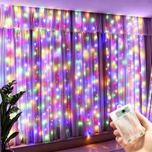 Lampu Tirai Bertenaga Baterai 3/6m, Cocok untuk Natal, Halloween, Pernikahan, Ulang Tahun, Pesta dan Dekorasi Rumah, Lampu Suasana Liburan, Lampu Hias Halloween - Lampu tirai kotak baterai - View 13