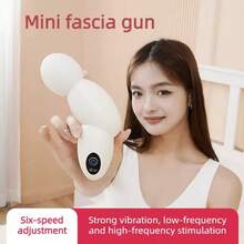 ENSSU Women's Mini Portable Massage Gun, 6 Adjustable Modes Deep Tissue Muscle Massager, Rechargeable Massager With Soft Silicone Head, Suitable For Neck, Shoulder, Back, Waist, Leg Deep Tissue Massage, Personal Body Massage Tool - Multicolor - View 4