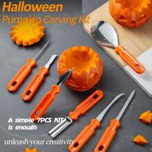 12pcs Stainless Steel Halloween Pumpkin Carving Set, Cookie Cutter, Baking Tools, Pumpkin Lantern DIY Carving Tool Kit - Silver - View 11