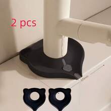 2pcs Silicone Faucet Base Splash Guard, Waterproof Anti-Splash Sealing Gasket, Non-Slip Wear-Resistant Water Collection Pad, Universal Kitchen Bathroom Faucet Protection Pad, Black And Gray Optional - A - View 13