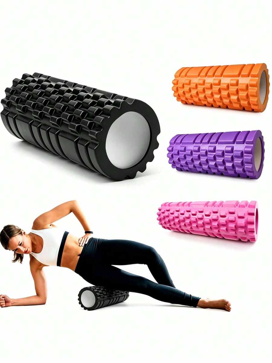 Foam Roller, Cocok Untuk Pijat Jaringan Dalam, Roller Latihan Berkepadatan Tinggi yang Dipatenkan, Digunakan Untuk Pijat Otot dan Pelepasan Titik Pemicu Myofascial, Roller Punggung, Cocok Untuk Kebugaran, Yoga dan Pilates.