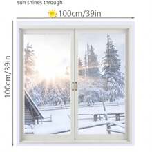 Transparent Window Insulation Film Cover, Windproof Rainproof Thermal Window Wrap, Self Adhesive Clear Plastic Window Seal Sleeve, Cold Draft Blocker Dust Proof Window Cover For Winter Home Balcony - Transparent Black Border - View 4
