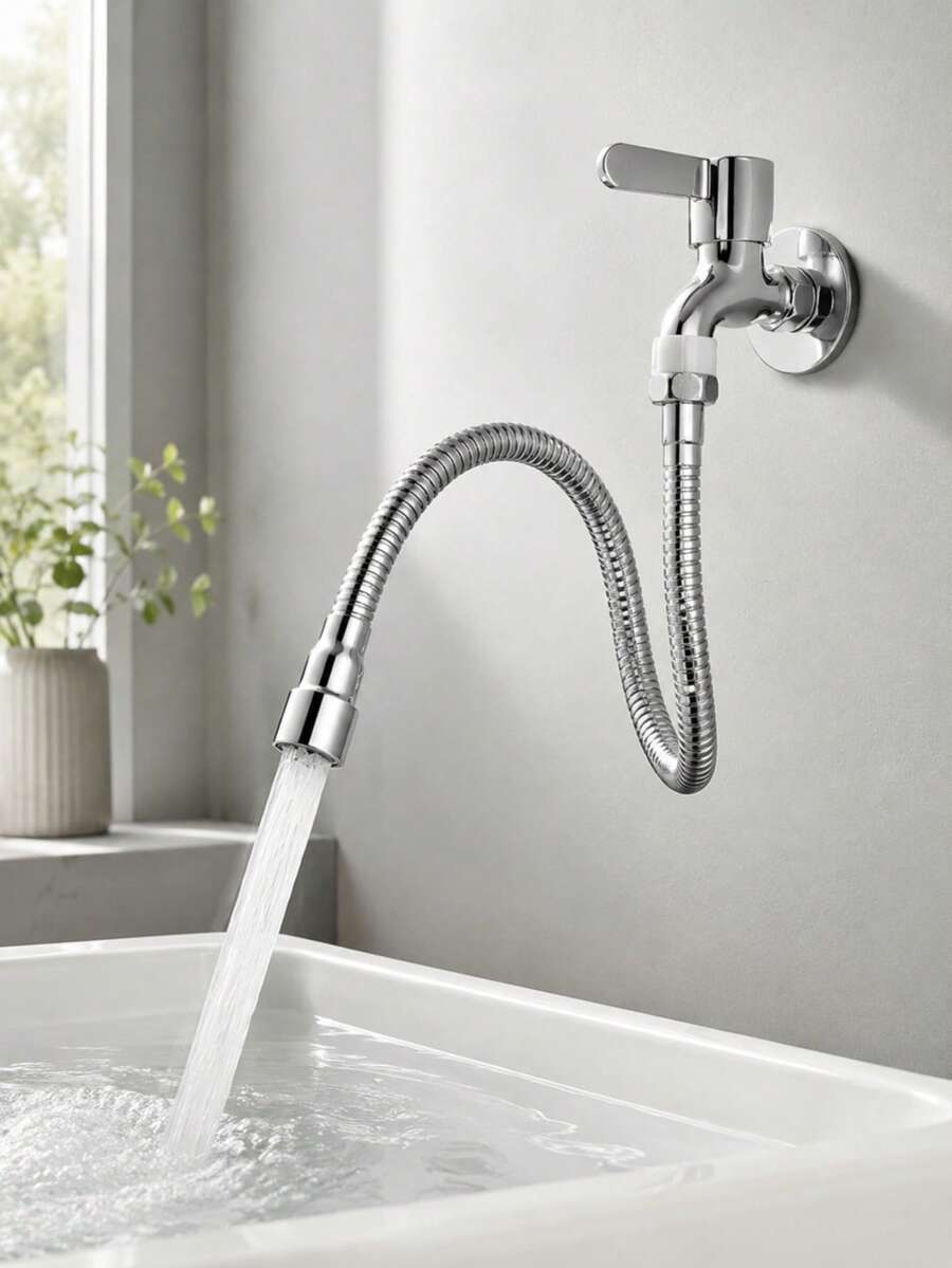 360° Flexible Rotatable Faucet Extender, Multi-Function Kitchen Sink Aerator, Anti-Splash Rotating Faucet Pressure Booster Accessory, Suitable For Kitchen And Bathroom Cleaning Scenarios, Dishwashing, Cleaning, Pet Bathing, Essential For Homeowners And Renters, Perfect As Christmas, New Year And Housewarming Gift - Faucet Extension Tube - View 1