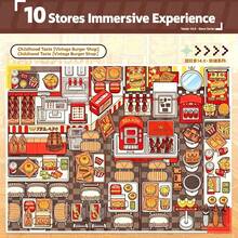 DIY Miniature 3D Scene Building Sticker Set, Telado Miniature Shop Model PET Sticker Set, Immersive Miniature World Scene Craft Stickers, Suitable For Teenagers 14+, Scrapbook And Journaling, Creative Stress-Relieving Hobby Gifts - A - View 6