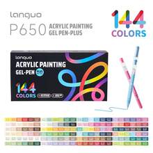 Languo 216 Farben (144 Acrylfarben + 72 Glitzerfarben) 72/54/36/24 Stücke Gelstift Set 1,0 mm feine Spitze Tagebuchstift PLUS bunte fluoreszierende Gelstifte Doodle handgezeichnete Zeitung Aquarellstifte große Kapazität starker 3D-Effekt - mehrfarbig - Übersicht 21