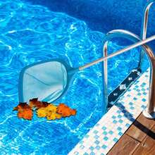 Professional Handheld Deep Leaf Skimmer Net With 33.02cm Aluminum Pole, Fine Mesh Deep Basket For Scooping Small Debris, Suitable For Spa, Hot Tub, Swimming Pool, Pond And Kids Inflatable Pool - A - View 4
