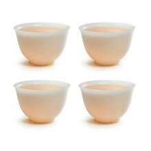 Ice Jade White Porcelain Cups, 2 Oz Teacup Set Of 4 Suet-Fat Jade Porcelain Chinese Tea Cup Set For Gongfu Tea Small Cups - Small Cups - View 1