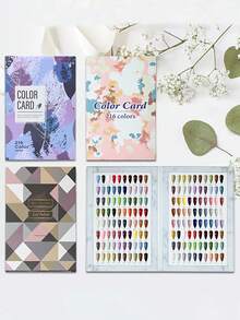 Reusable Nail Color Sample Book, Transparent Color Display, Multi-Slot Nail Tip Storage Box, Home Nail Salon Display Tool - Multicolor - View 3
