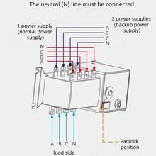Dual Power Automatic Transfer Switch NH404SZ-4P16A 63A100APC Isolations-Umschalter, CHINT Dual Power Automatic Transfer Switch - Weiss - Übersicht 5
