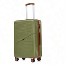 Lightweight, Scratch-Resistant Trolley Case, Military Green Four-Piece Set, 20/24/28 Inch, Plus Shoe Bag, Rotating Luggage, Combination Lock Set. - Army Green - View 4