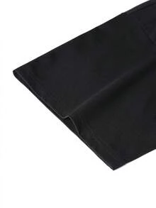 Men's Crew Neck Short Sleeve T-Shirt, Chest Patchwork Detail Loose Fit, Suitable For Casual Daily Wear - Black - View 7