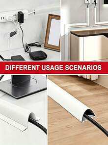 Self-Adhesive Flexible Cable Management Strip - Drill-Free Bendable Wire Organizer, Suitable For Room Corners, Anti-Trip Cable Management, Wide Coverage For Walls, Floors, Baseboards - Cable Management Tray - View 6