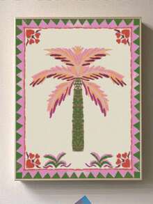 1 Set Frameless DIY Diamond Painting Kit, Coconut Tree Pattern, Cross Stitch Diamond Art, Suitable For Wall Decor Surprise Gift, Birthday And Other Holiday Gift - A - View 8