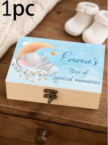 Custom Wooden Keepsake Box, Personalized Memory Storage Box, Cute Animal Room Decor, Customized Name Memory Chest, Customizable Decorative Storage Box, Birthday Gift, Christmas Gift, Special Keepsake Box, Home Decoration, Special Keepsake Storage - Style a - View 9
