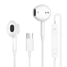 FCV 1pc USB C Earphones, Compatible With Phone 17 16 15, Wired In-Ear Headphones With Clear Microphone And Noise Cancellation, Type C Earphones, Compatible With Galaxy S26 Ultra S25 A16 And Android Devices - View 1