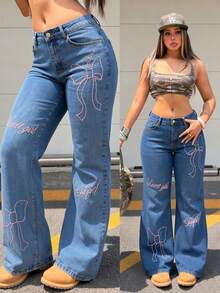 Women Jeans - Dusty Blue - View 1