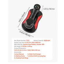 Electric Vacuum Suction Cup, 375 Lbs Max Lifting Capacity, Vacuum Glass Lifter With Digital Display, Heavy Duty Tile Suction Cup Tool For Lifting Tile, Granite, Wood, Paver, Drywall, Windows - 375 Lbs - View 11