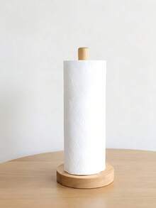 Portarrollos de madera multiusos – Organizador para cocina, baño y mesa - Albaricoque - View 2