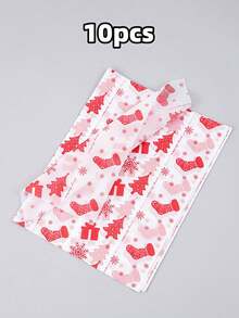 Papel de seda vintage festivo Feliz Navidad 14*20 pulgadas, envoltorio de regalo hecho a mano DIY de Año Nuevo de invierno con estampado lindo de hombre de jengibre, ideal para sala de estar interior, mesa, ramo, boda, cumpleaños & recuerdos de fiesta de vacaciones - Regalo rojo de Navidad - Ver 8