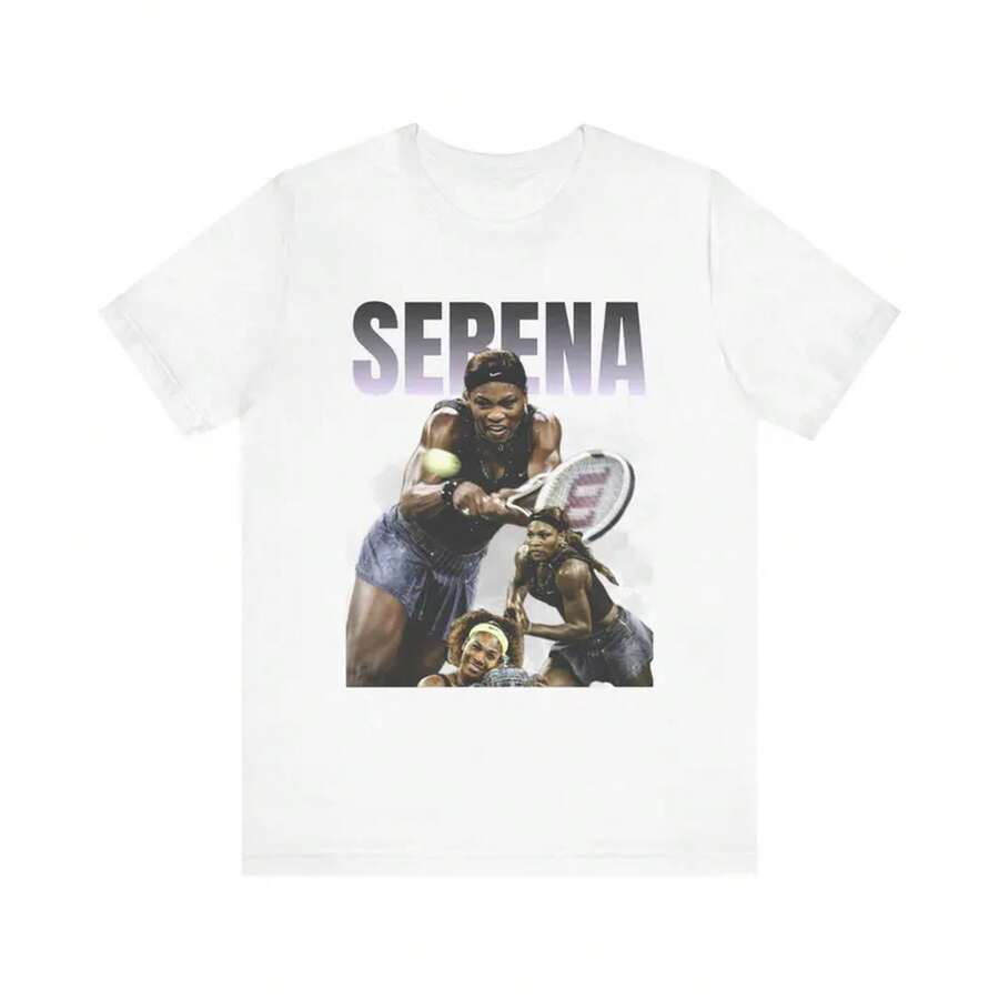 Camiseta Serena Williams: Camiseta de tenis unisex de algodón - Blanco - Ver 1