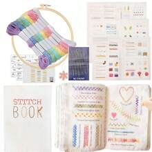 1 Set Embroidery Stitching Beginner's Guide Book, Adult Creative Sewing Book, DIY Stitching Pattern Book, Embroidery & Sewing Kit, Comprehensive Stitching Manual, Durable Cloth Cover, Embroidery & Sewing Book - Multicolor - View 14