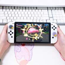 甜美夢幻雲朵星星月亮 Switch 搖桿帽,磨砂半透明矽膠搖桿握把,防刮舒適握感,適用於 Switch OLED Lite 遊戲控制器 - 查看 4