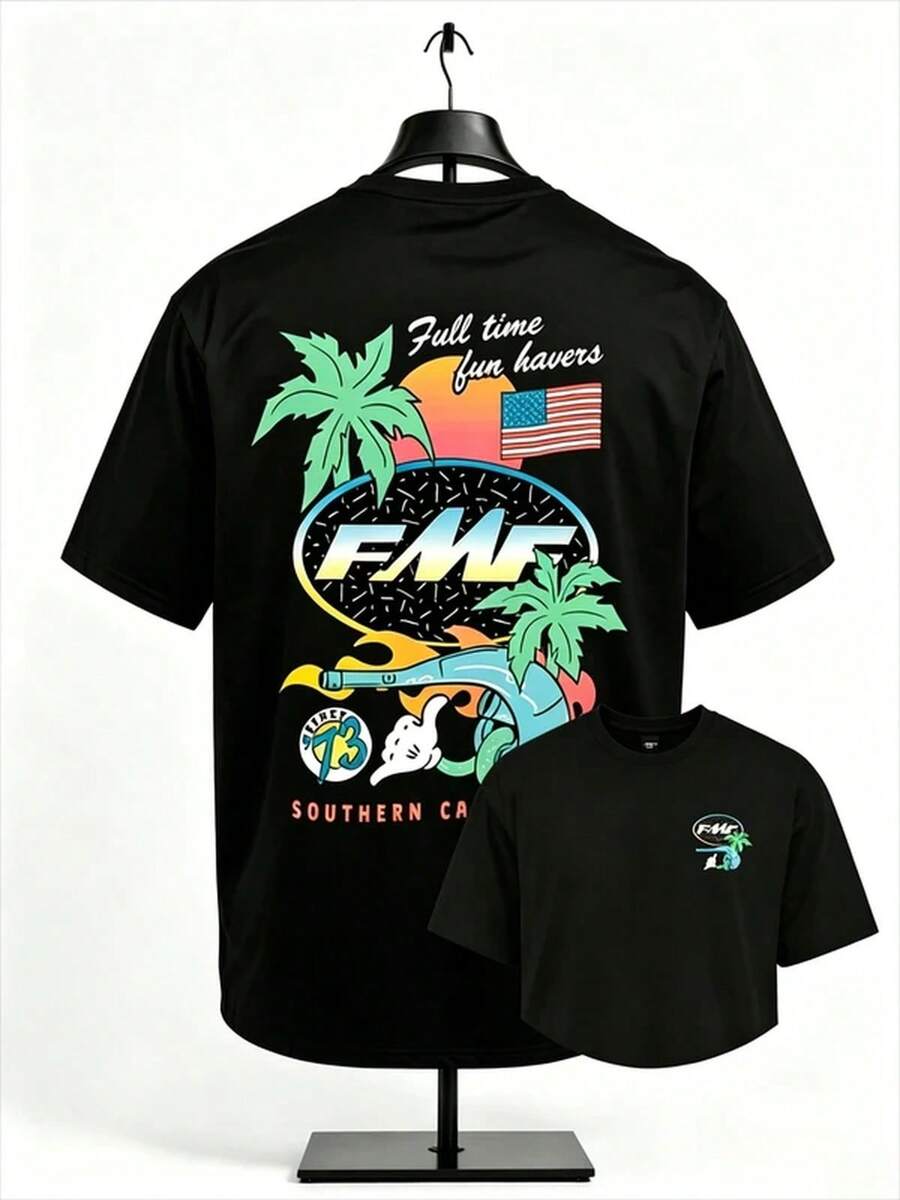 Ride Bad Fast Motocross-T-Shirt für Herren, 100% Baumwolle, Motocross-Renn-Grafik-Design, Casual, Kurzarm, Weiß, Neu 226 - Schwarz - Übersicht 1