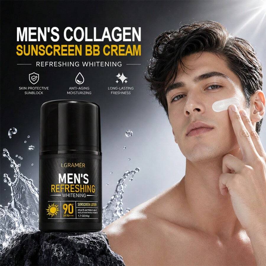 50g 男士防曬乳 SPF90 PA+++ – 防水、抗汗、不油膩配方,有效阻隔 UVA/UVB 射線,提供長效紫外線防護 - 有色 - 查看 1