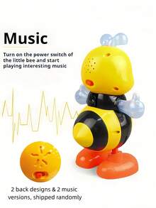 Electric Dancing Bee Toy With Music And Lights, Interactive Animal Toy With Moving Eyes, Early Learning Sensory Toy, Baby Toy For Boys And Girls, Glowing Dancing Toy - Multicolor - View 9