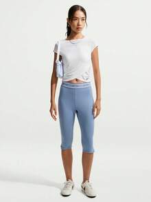 Nike 女款 AS W NK 交叉領短袖針織無領 T-Shirt TIV5006-100 - 白色 - 查看 6