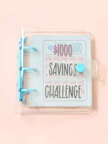 1000 Savings Challenge Binder Envelope Savings Challenge Binder Reusable Mini Budget Book Home Office Back To School Travel Essentials - Multicolor - View 14