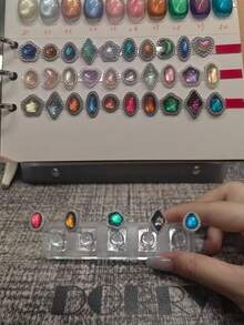 New Versatile Practical Egg-Shaped Gemstone Vintage Nail Art Mold - Clear - View 8
