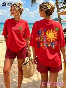 Women T-Shirts - 紅色 - 查看 2