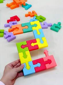 Geometric Shape Sorting & Block Unlocking Puzzle Colorful Blocks Educational Toy, Puzzle, Children's Game, Fine Motor Skills Game, Children's Travel Activity, Geometric Block Matching, Matching Game, Travel Toy, Children's Puzzle - Multicolor - View 10
