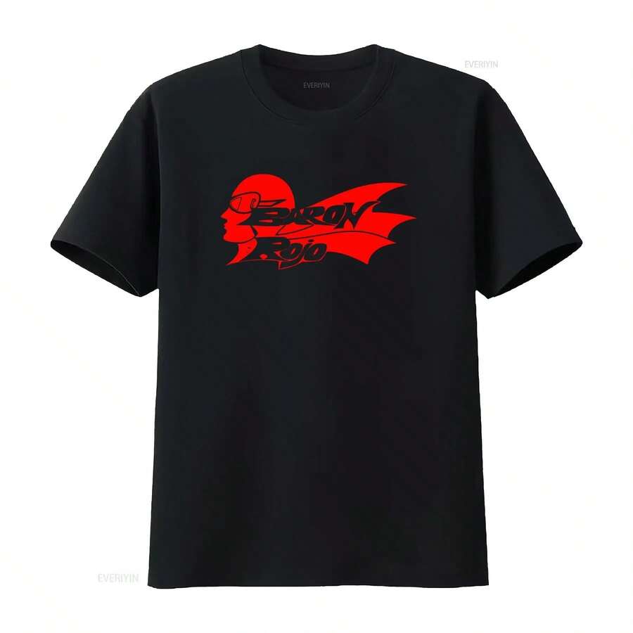 Baron Rojo Spanish Rock Heavy Band Men's T Shirt Unique Design Multiple Sizes Available Vintage Washed Comfortable Soft - 黑色 - 查看 1