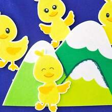 hoojojo 7Pcs Felt Five Little Ducks Storytelling Set, Classroom Storytelling Props, Early Learning Educational Toy, Role-Playing Activity, Teacher Supplies, Party & Group Activity, Back-To-School Essential - Multicolor - View 11