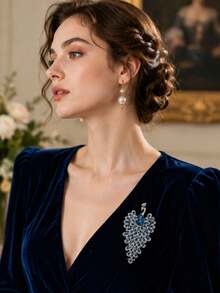 1pc Exquisite Luxury Peacock Crystal Brooch, Fashionable Personalized Jewelry Gift, Suitable For Daily, Commute, Party, Holiday, Vacation Decoration Accessory For Women - Multicolor - View 3