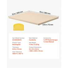 Pizza Stone, 15 X 12 In Rectangular Cordierite Pizza Stone, Extra Large Baking-Stone With Scraper, 0.6 In Thick Heat-Resistant Cordierite, For Kitchen Oven, Baking Bread & Pizzas, BBQ Grilling - 15 X 12 Inches, 0.6 Inches - View 10