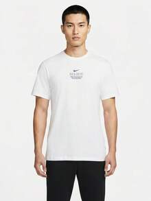 Nike Men's AS M NK DF UV HYVRS NIRT SS Short Sleeve Knit Collarless T-Shirt TIV6611-100 - White - View 1