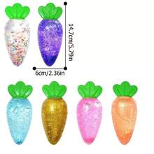 1pc New Stress Relief Maltose Carrot Squeeze Ball Creative Slow Rebound Toy (Random Color) - Multicolor - View 10