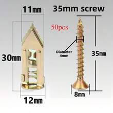 50Pcs/Gypsum Board Expansion Screw, No Punching Into The Percussion Portable Fiber Cement Board Expansion Screw - Screws - View 8