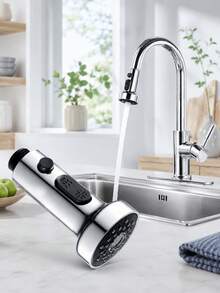 3模式廚房水龍頭噴頭替換件，高壓起泡器配件，360°旋轉水槽噴嘴，防濺省水水龍頭頭，可拆卸易清洗水龍頭延長器，適用於廚房水槽、浴室、露營車、公寓；適合屋主、租客、家庭用戶和長輩；聖誕節和感恩節禮物廚房水槽水龍頭延長器，水龍頭起泡器 - 彩色 - 查看 1