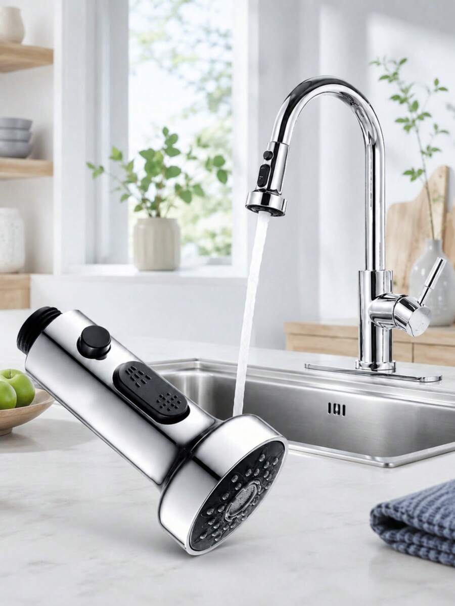 3模式廚房水龍頭噴頭替換件,高壓起泡器配件,360°旋轉水槽噴嘴,防濺省水水龍頭頭,可拆卸易清洗水龍頭延長器,適用於廚房水槽、浴室、露營車、公寓;適合屋主、租客、家庭用戶和長輩;聖誕節和感恩節禮物廚房水槽水龍頭延長器,水龍頭起泡器 - 彩色 - 查看 1