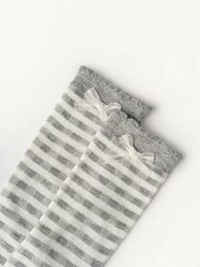1/10 Pairs Multi-Color All-Season Moisture-Wicking Soft Skin-Friendly Breathable Odor-Resistant Ballet Lace Mid-Calf Socks - Multicolor - View 2