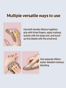 Amortals 3pcs Water-Activated Pear-Shaped Makeup Sponge Set, 11.5mm Thick Hydrophilic Sponge, Expands 1.2-1.5 Times When Wet, Dual Elastic Band Design, Suitable For Liquid Foundation, Creates Flawless Seamless Base, Popular Wet-Use Makeup Sponge, Suitable For Beginners - Pink - View 7