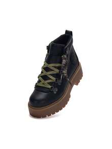 Timberland New Anti-Slip Waterproof Thick Sole Height-Increasing Women's Outdoor Sports Casual Martin Boots - Black/Brown - View 6