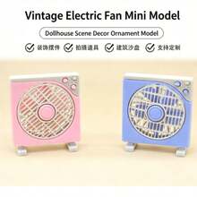 1:12 娃娃屋迷你復古桌扇模型 迷你家具 角色扮演微縮場景裝飾擺件 - 彩色 - 查看 2