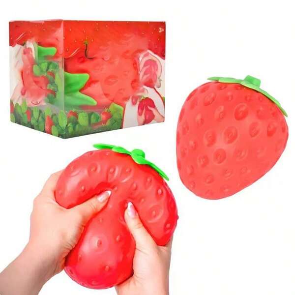 1 Paquete Juguete Squishy de Fresa TPR de Alta Calidad 2026, Juguetes Lindo con Forma de Fruta para Alivio del Estrés, Relajante para el Hogar & Oficina, Estilos & Paquetes Aleatorios, Regalos de Pascua, Navidad, Cumpleaños - Caja Misteriosa Squishy