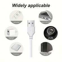 2835 501 مفتاح تبديل، شريط إضاءة LED قابل للتوصيل عبر USB، قابل للقطع، عمر طويل واستهلاك منخفض للطاقة، مناسب لغرفة النوم وغرفة المعيشة والمطبخ والخزانة والسلالم واللافتات التجارية والمناظر الطبيعية للمدينة - متعدد الألوان - مشاهدة 7